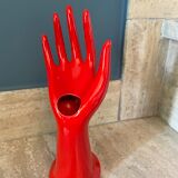 Hand baguier and soliflore in vintage ceramic