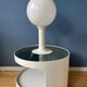 White Space Age table lamp Woja Holland with opal glass shade