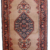 Vintage Indian Carpet Tabriiz handmade 60cm x 118cm 1960s, 1C729
