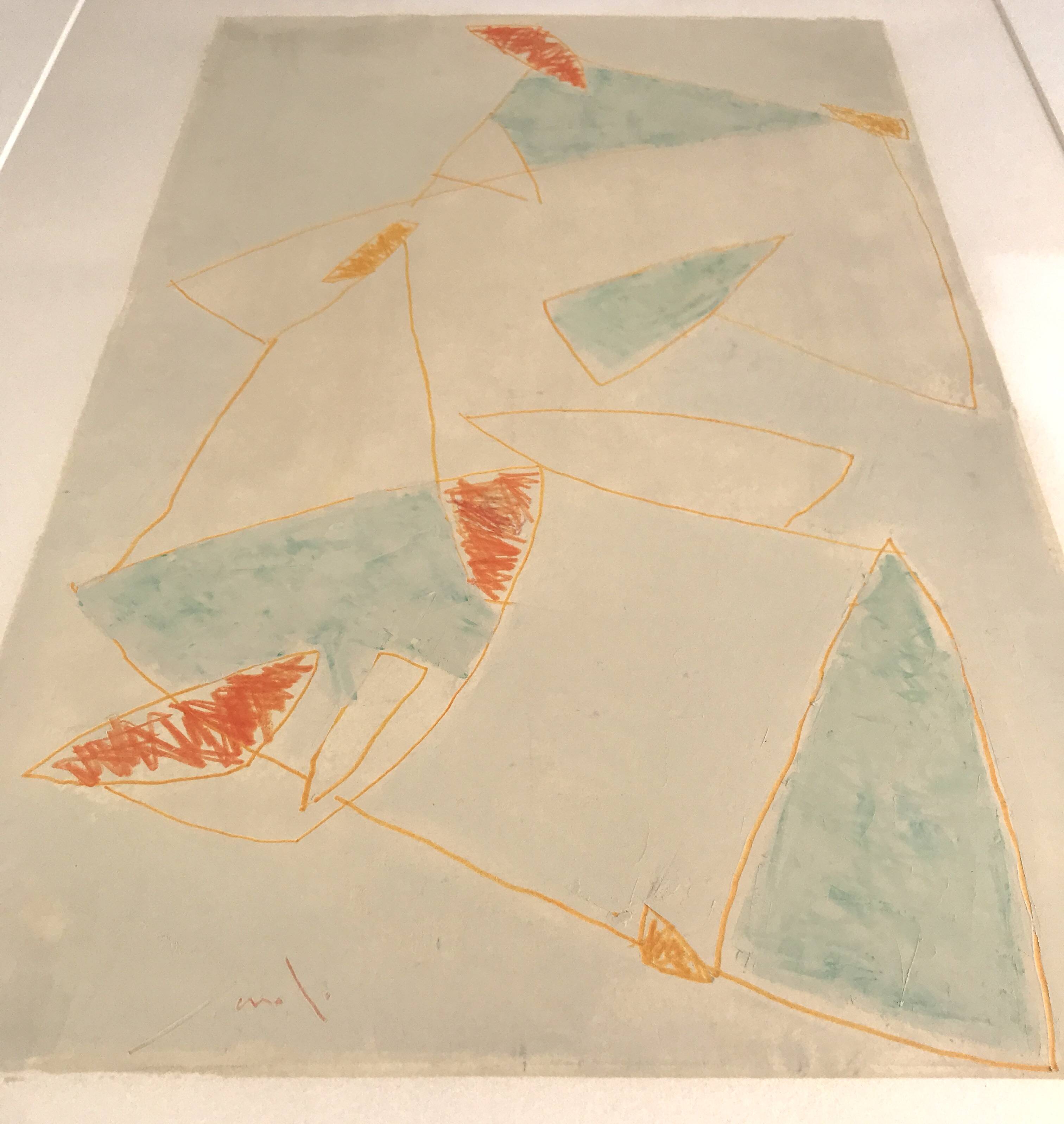 Georges FERRATO, Roussillon, 1991. Pencil and gouache, hand-signed