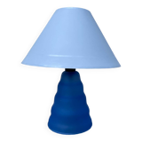 Lampe en verre bleu 1990