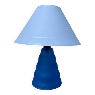 Blue glass lamp 1990