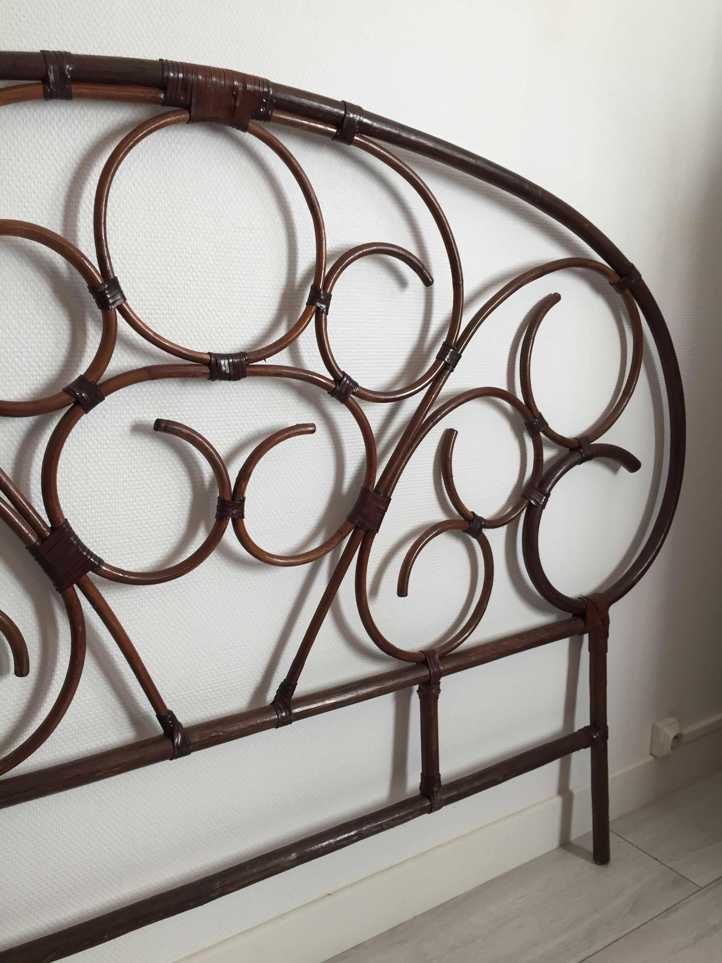 Rattan bedhead