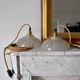 Pair of moulded glass light fixtures