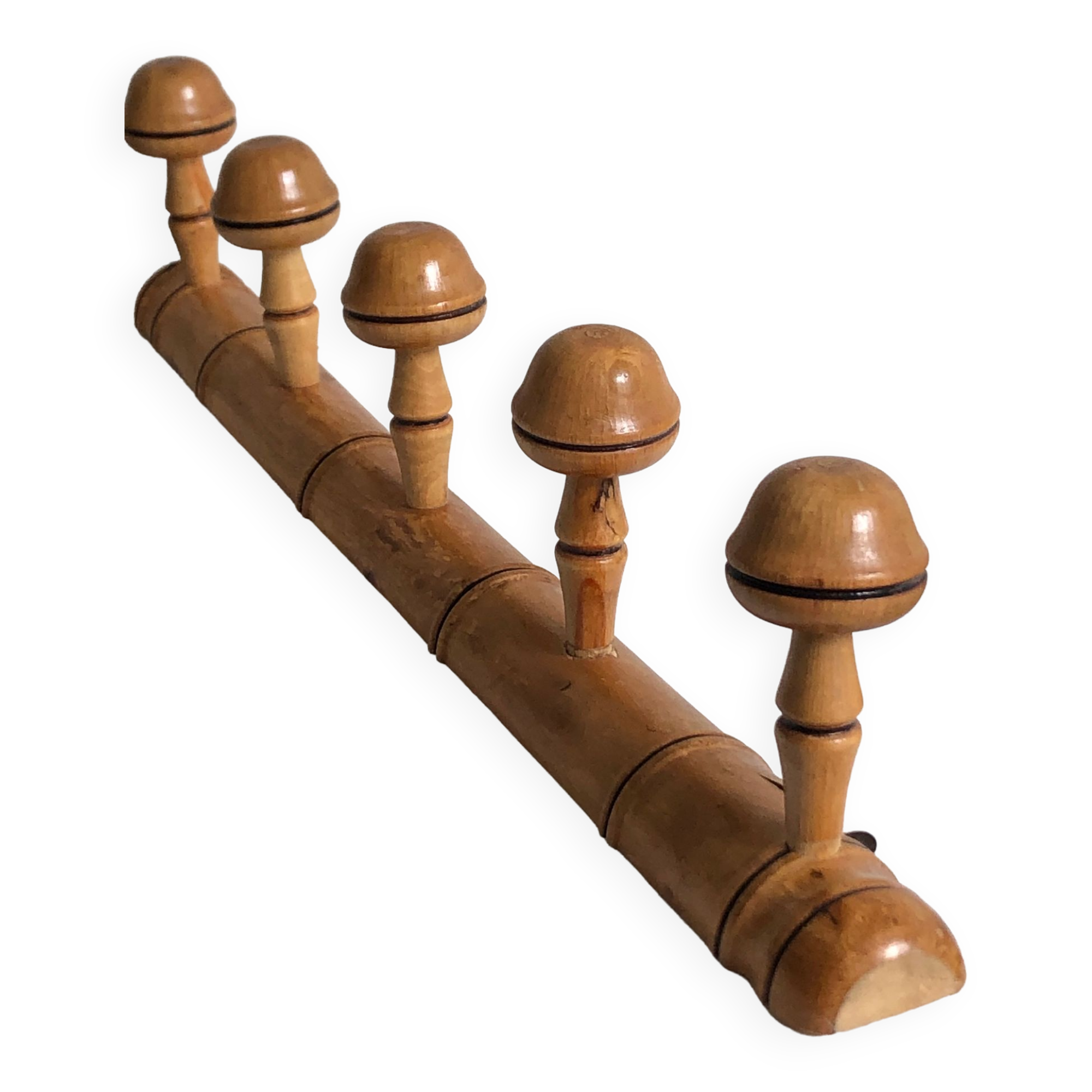 Old hook 5 mushrooms, coat rack