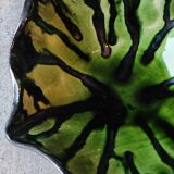 Vintage green ceramic bowl signed PL IV