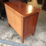 Walnut and Brass 3 Drawer Chest