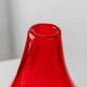 Vintage red Murano glass vase - Italy 1970s