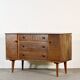 Vintage Midcentury Uniflex Walnut And Teak Sideboard / Dressing Table.