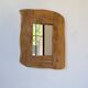 Brutalist organic mirror wood 1960s