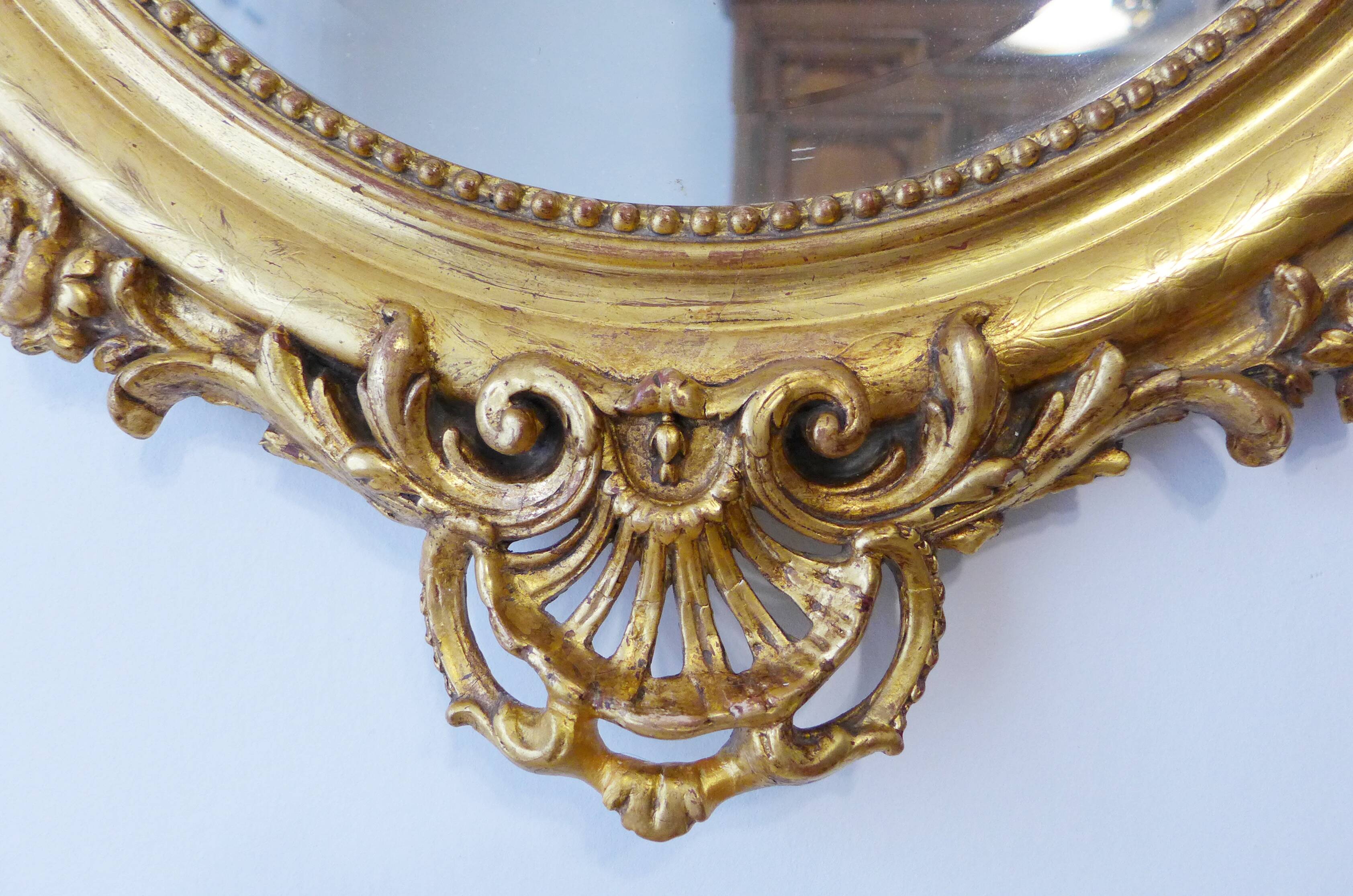 Antique Napoleonic Mirror with Gold Leaf