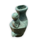 Ethnic anthropomorphic vase in patinated terracotta