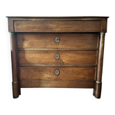 Commode d’époque Empire/Restauration en merisier — colonnes détachées