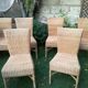 6 chaises vintage en bambou et osier 70's