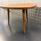 1950s natural oak tripod coffee table