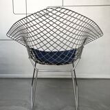 Fauteuil Diamond 421 Chrome Harry Bertoia pour Knoll International, 1970-80