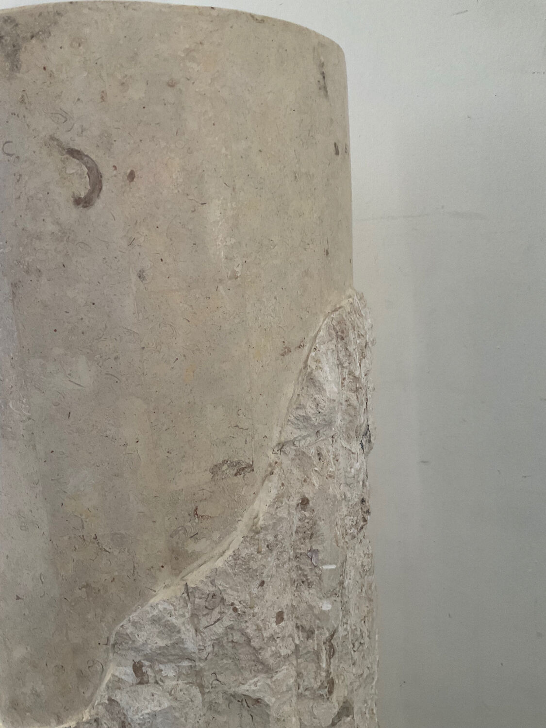 Vintage travertine column from the 70s-80s
