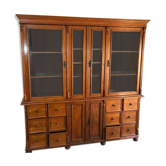 Vaisselier buffet vitrine bois massif industriel rénové avec attention