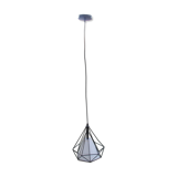 Black metal suspension with white blind