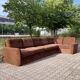 Vintage Modular Sofa in Brown Velvet Corduroy, 1970s