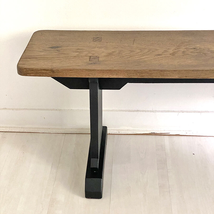 Antique refectory bench in solid wood