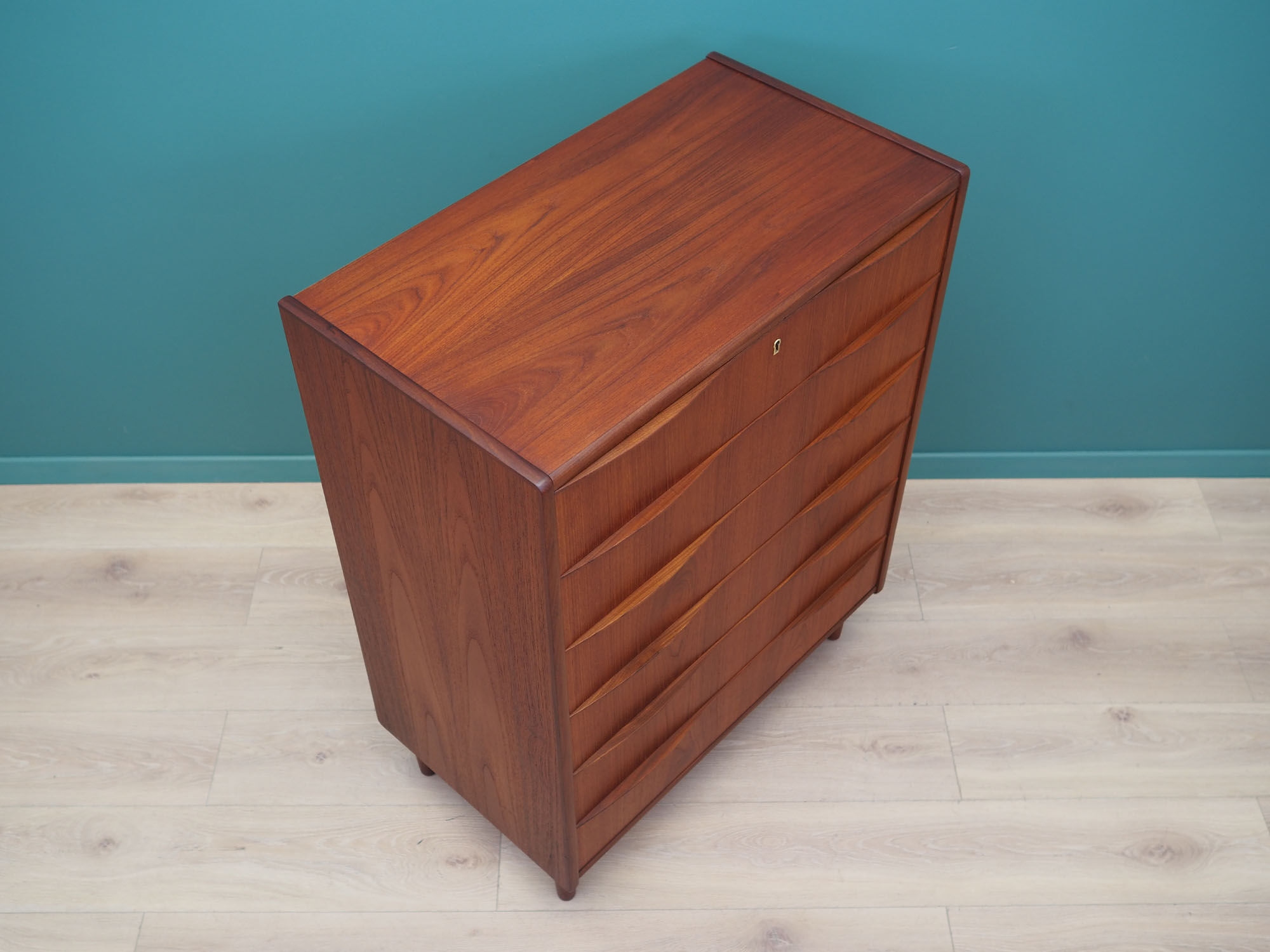 Teak chest of drawers, Danish design, 1970s, made in Denmark