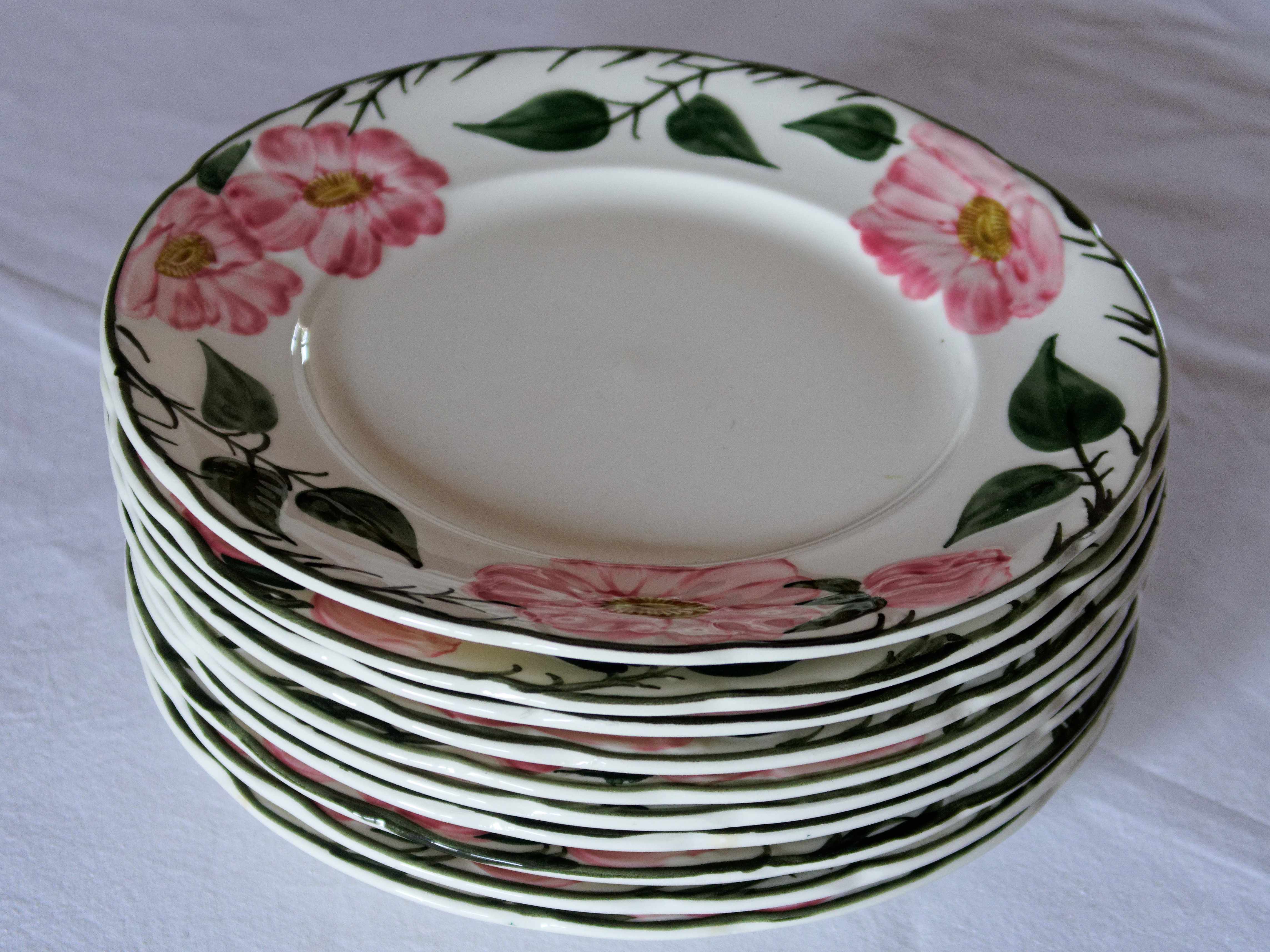 Lot 10 plates Villeroy & Boch Wild-Rose collection