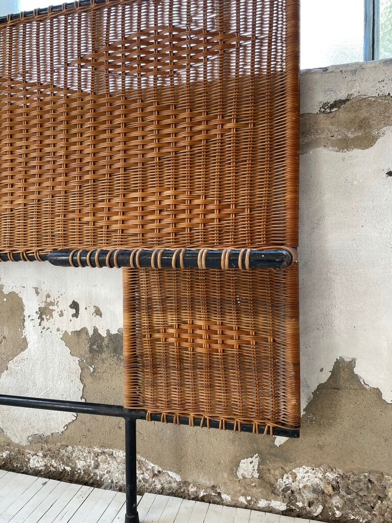 Metal and wicker headhead 50s