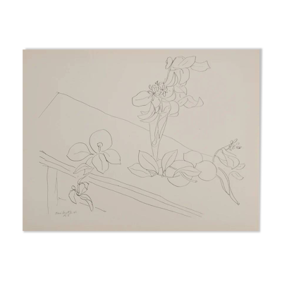 Henri Matisse : Table à la nature morte, lithographie signée