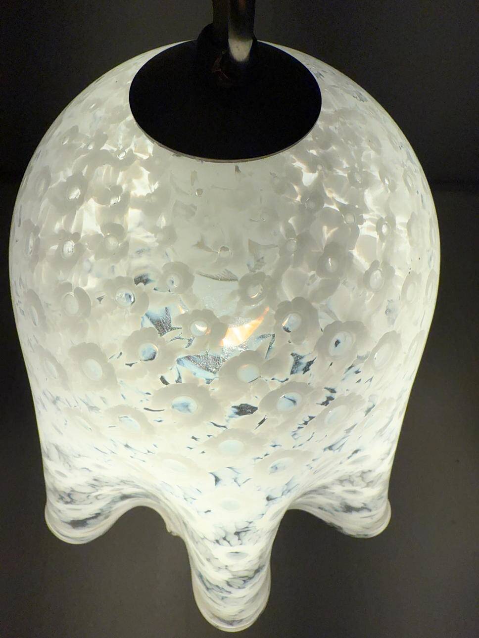 Paolo Venini. Mid-century ceiling lamp 'Fazzoletto', Murano glass, La Murrina, Italy, 1970s.