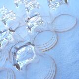 12 liqueur glasses with its golden rim from the 1950s-1960s