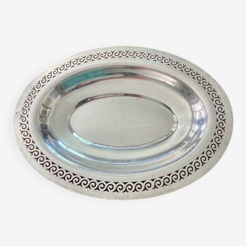 Art Deco silver metal dish