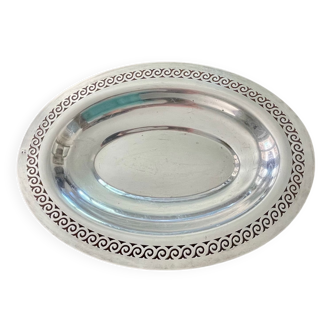 Art Deco silver metal dish