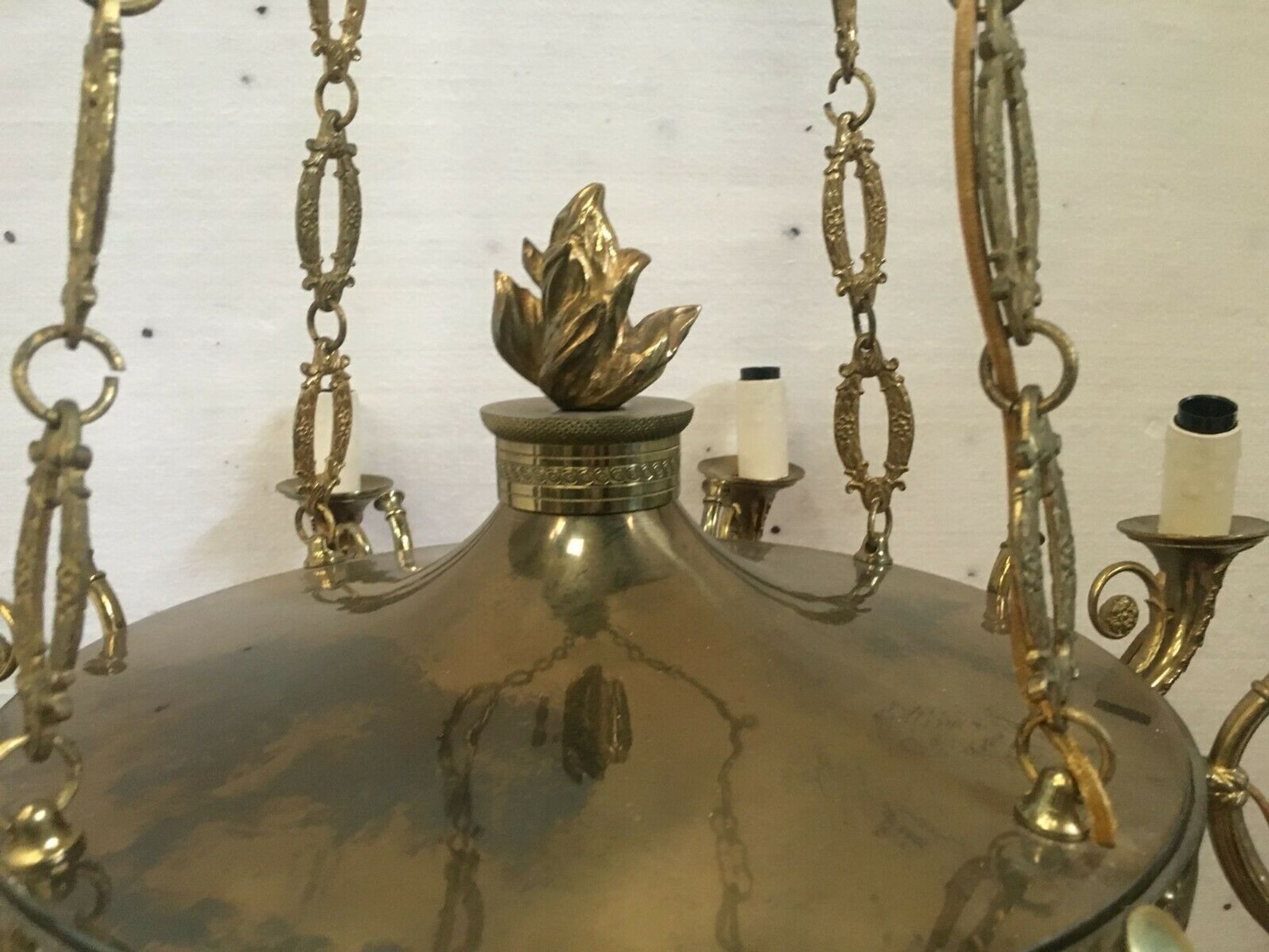Empire style bronze chandelier Light fixture Palmette chandelier