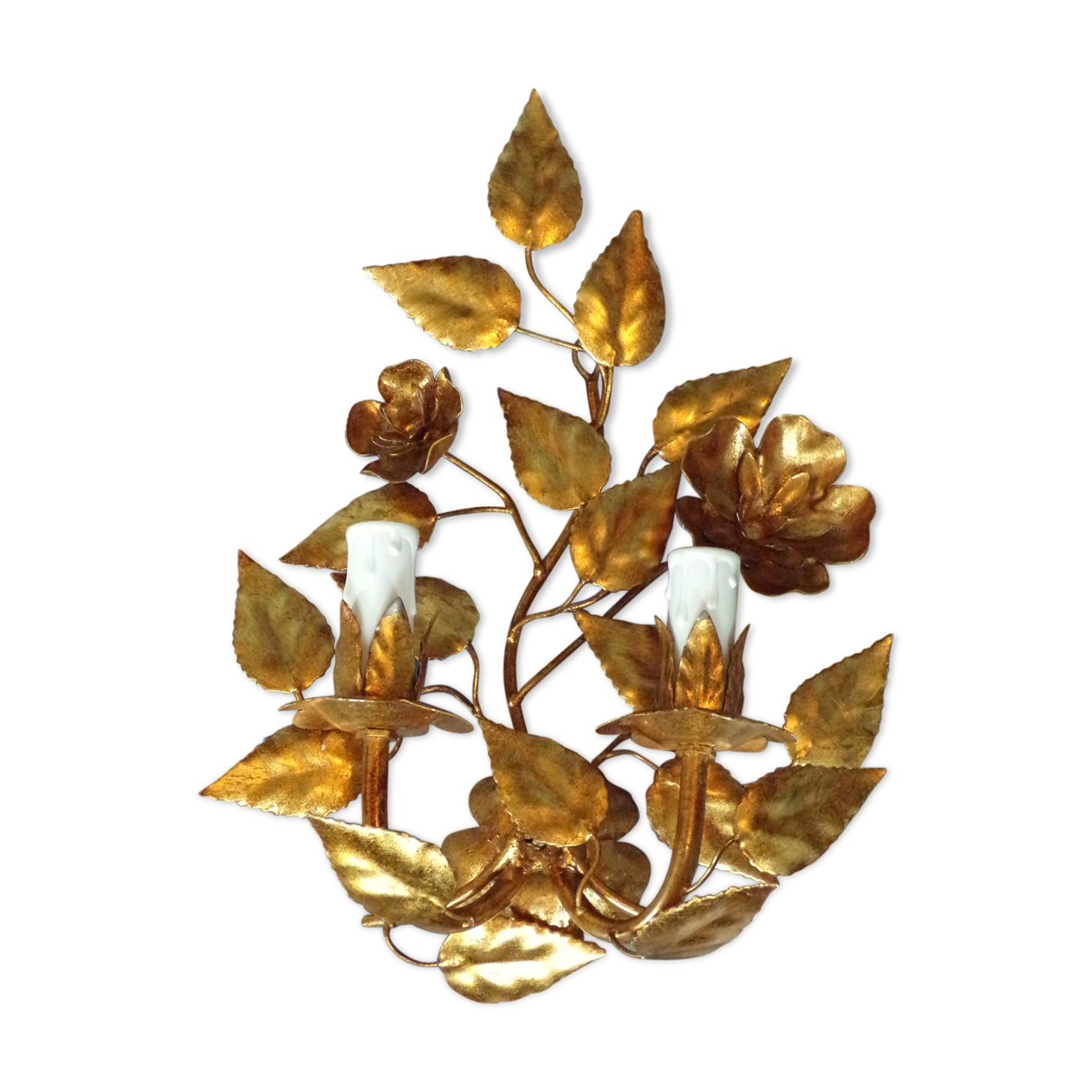 Wall light bouquet of golden iron flower