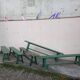 Benches of guinguettes, lot of 5