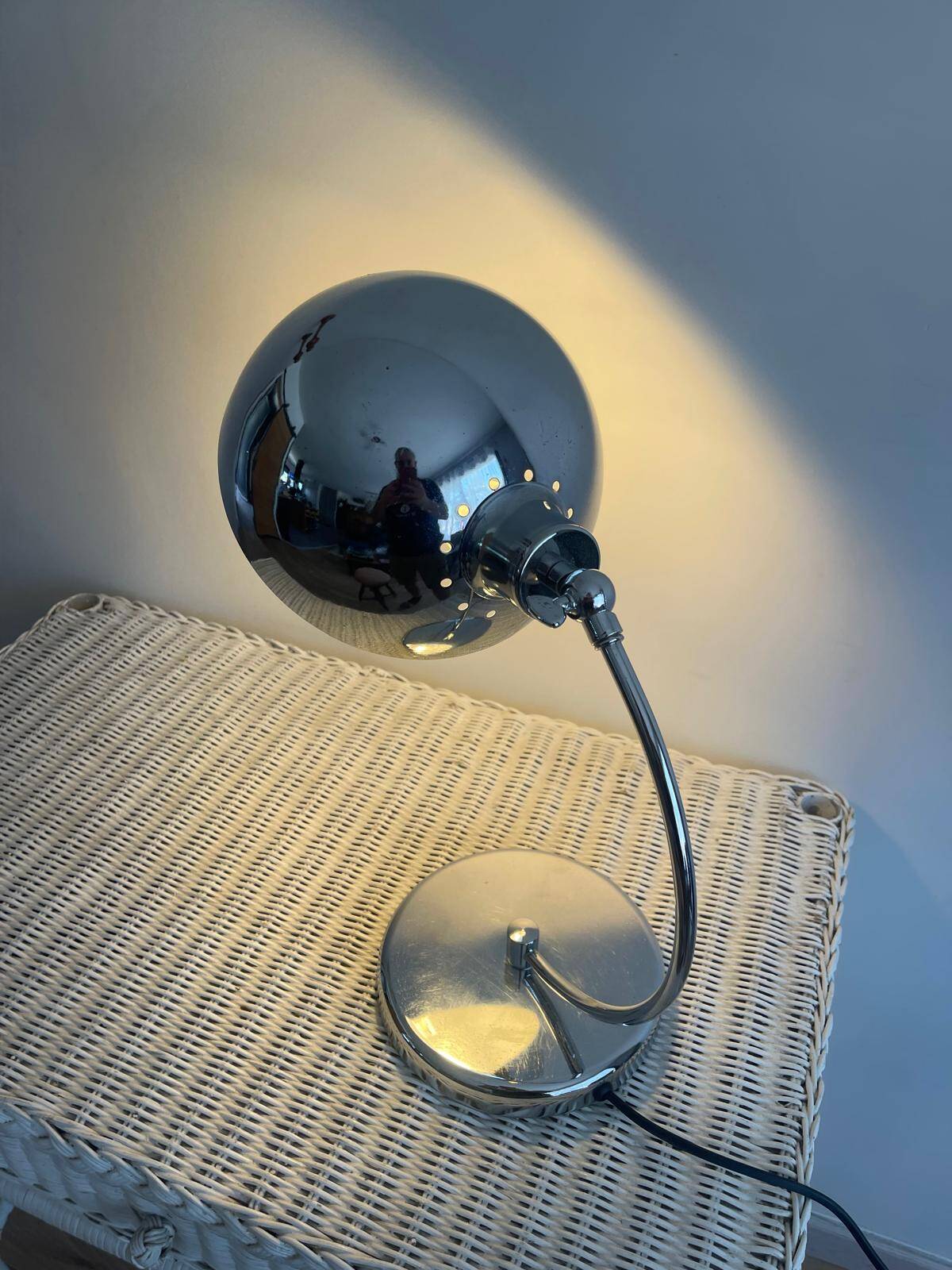 Vintage chrome desk lamp Space Age 1970s