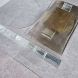 Lucite and brass arch coffee table, 1970s