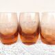 Handmade pink soufflé glasses