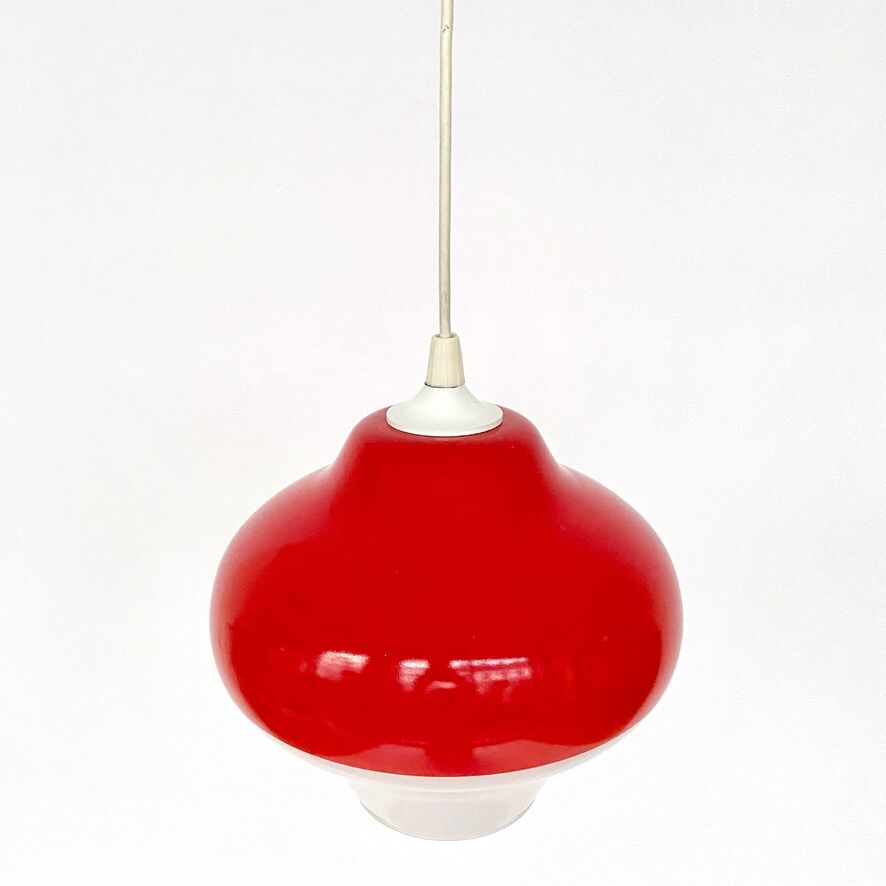 Vintage opaline pendant lamp 70