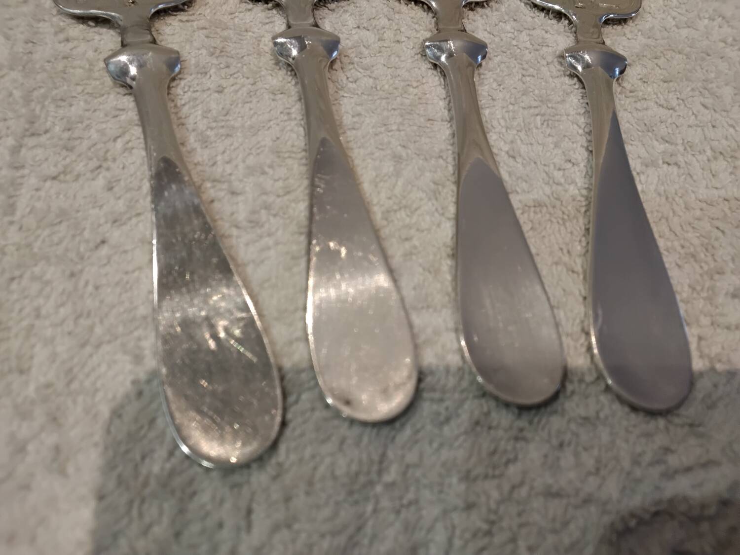 4 silver-plated absinthe spoons by Christofle, 17.5cm