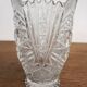 Small crystal vase with chiseled patterns and geometric decorations