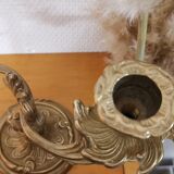 Ancien chandelier en laiton massif