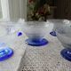 Set including 1 salad bowl and 5 fruit bowls in Daum Nancy crystal from the 40s