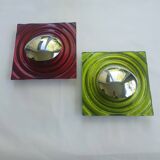 Pair of futuristic designer wall lights
