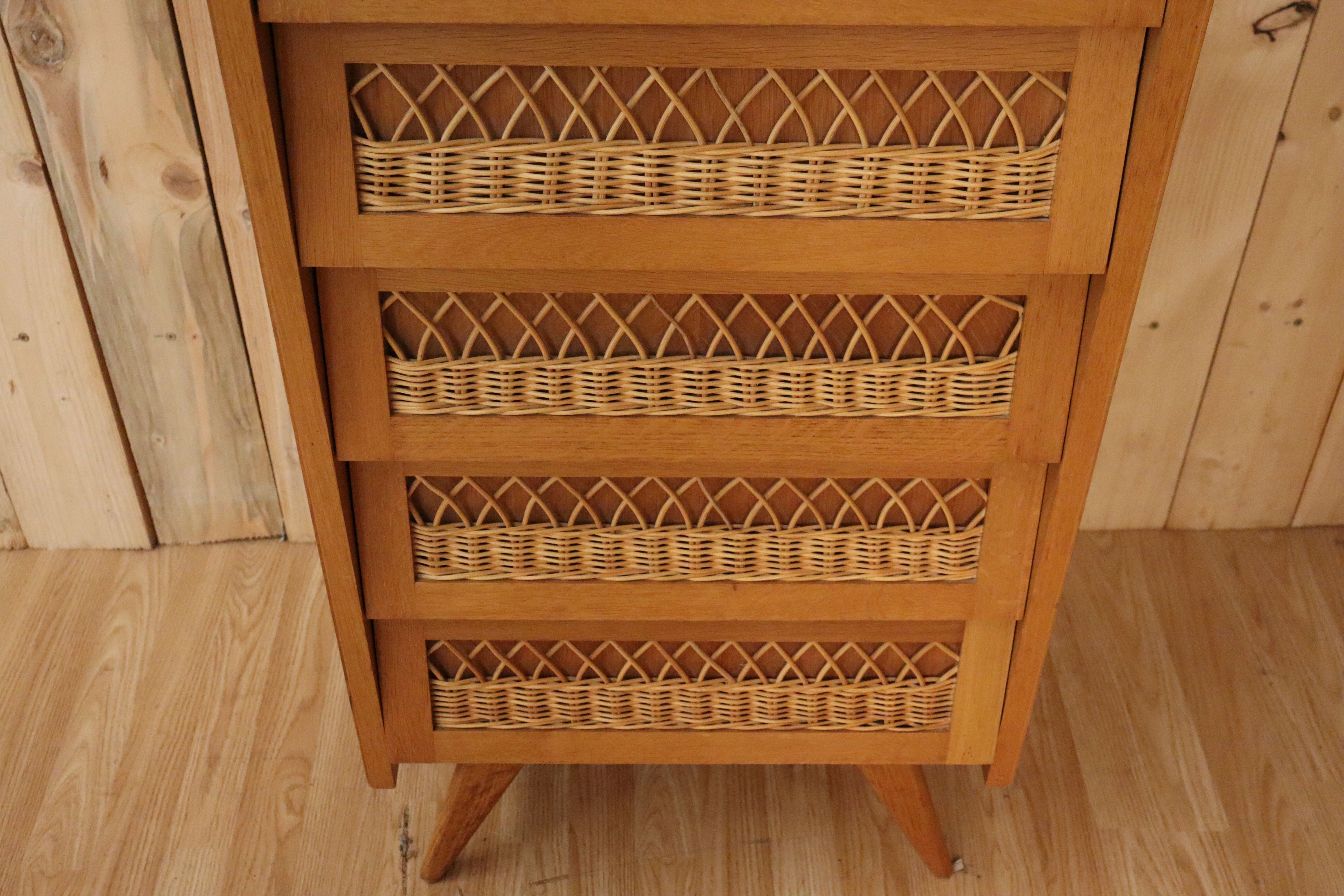 Rattan dresser