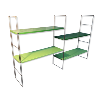 Floor string style tomado 1960 green metal 2 tones 4 tablets 3 uprights rising or small traces