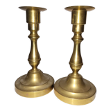 Pair of brass candlesticks