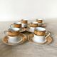 Espresso cups in porcelain and 24-carat gold gilding