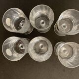 6 digestive glasses made of flanders crystal